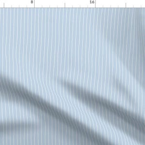 Coastal Blue Stripe Fabric - Baby Blue Stripe by teri_the_butter - Minimalist Beachy Pastel Blue Fabric by the Yard by Spoonflower