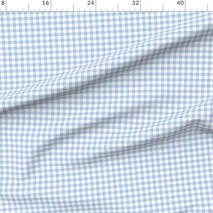 Gingham Fabric - Stockholm Gingham Blueberry By Lilyoake - Gingham Blueberry White Checked Cotton Fabric By The Yard With Spoonflower image 2