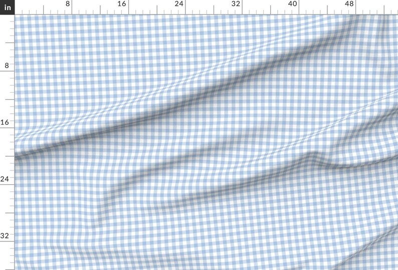 Gingham Fabric - Stockholm Gingham Blueberry By Lilyoake - Gingham Blueberry White Checked Cotton Fabric By The Yard With Spoonflower image 2