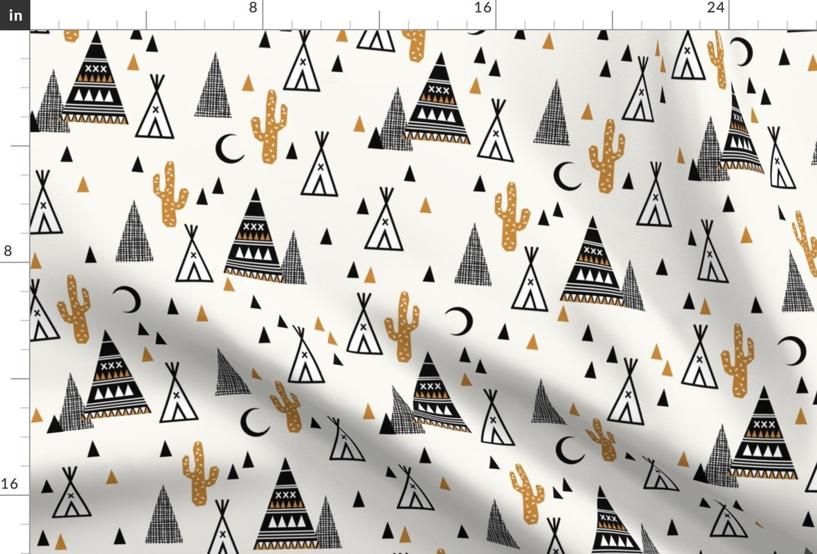Tipi Fabric Tipi Sand Southwest Baby Cactus Teepee Trendy Etsy