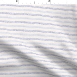 Horizontal Stripes Pastel Gray Fabric - The Blues Stripes 2 By Anniedeb - Horizontal Stripes Cotton Fabric By The Yard With Spoonflower