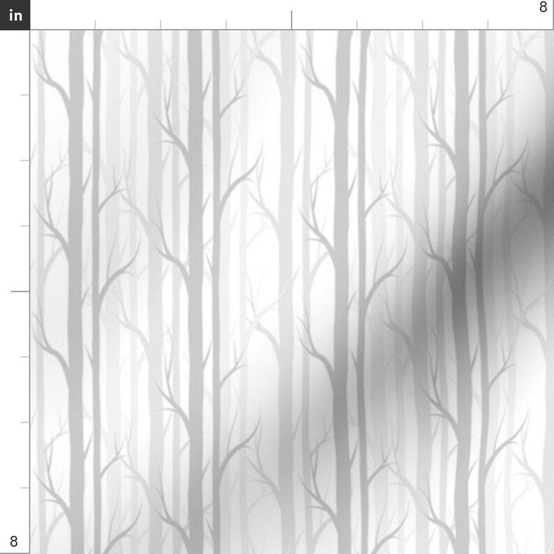 Gray Forest Fabric Tree Forest by Teart Gender Neutral Etsy