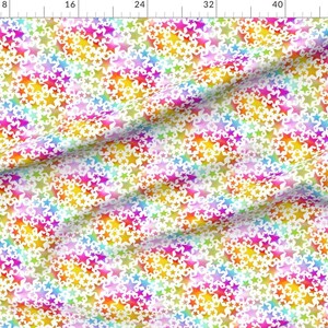 Rainbow Stars Fabric - Rainbow Stars By Emmaallardsmith - Stars Rainbow Kids Room Decor Red Blue Cotton Fabric By The Yard With Spoonflower image 2