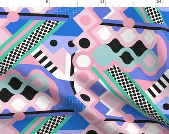 90s Fabric - Fresh Princess By Taranealart - 90s Bubblegum 90’S Geometric Abstract Throwback Cotton Fabric By The Yard With Spoonflower