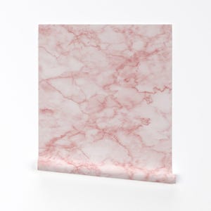 Blush Pink Removable Peel and Stick Wallpaper - Marble Light Pink Abstract - Wall Art Wall Decor - Marbled Pink by color_amazing_designs