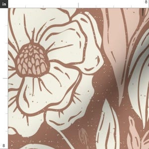 Vintage Apparel Fabric - Farmhouse Cream Floral by alderandbirchstudio - Floral Bohemian Botanical Farmhouse Clothing Fabric by Spoonflower image 3