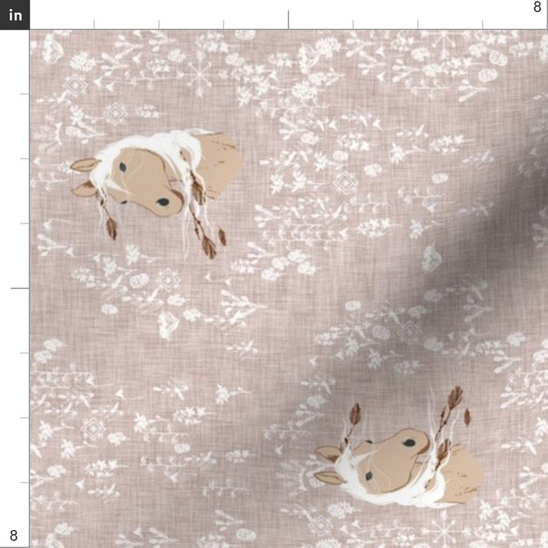 Pony Fabric Pony Meadow warm Gray Rotated by Nouveau Etsy