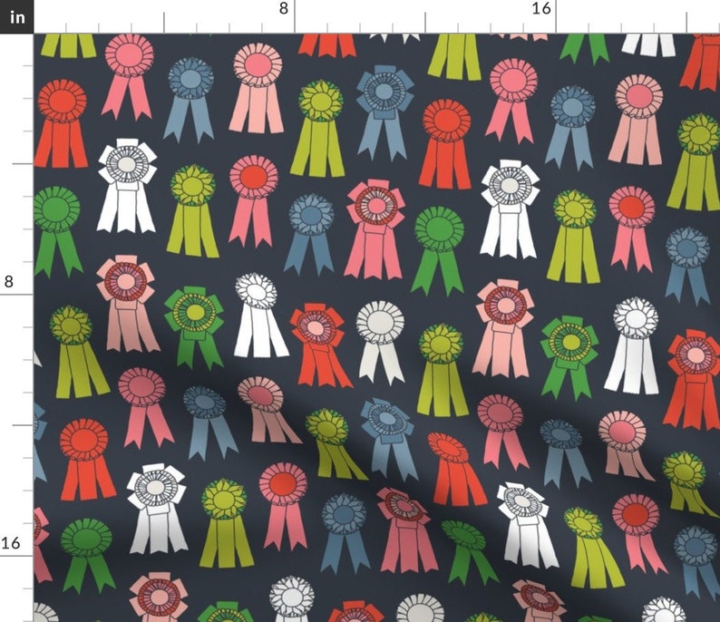 Ribbons Fabric Best in Show Ribbons by Andie Hanna Ribbons Etsy