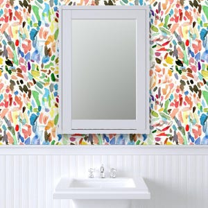 Watercolor Stokes Wallpaper - Test Strokes Large By Elizabeth Baddeley- Custom Printed Removable Self Adhesive Wallpaper Roll by Spoonflower image 8