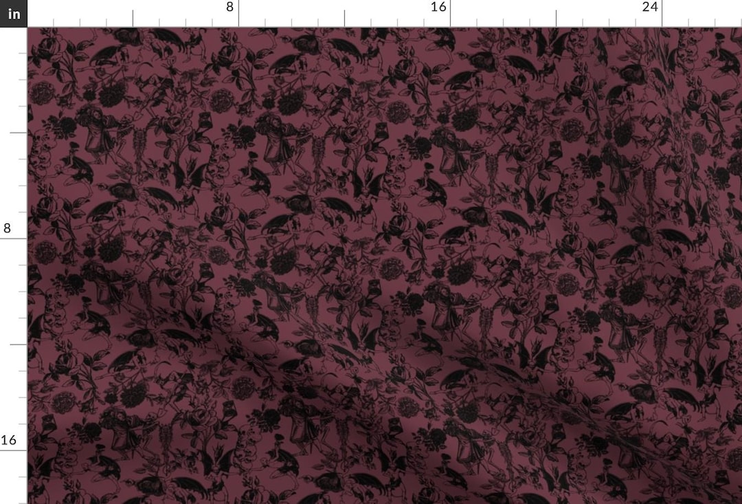 Gothic Fabric - Demons and Roses by Yesterdaycollection - Horror Rose ...