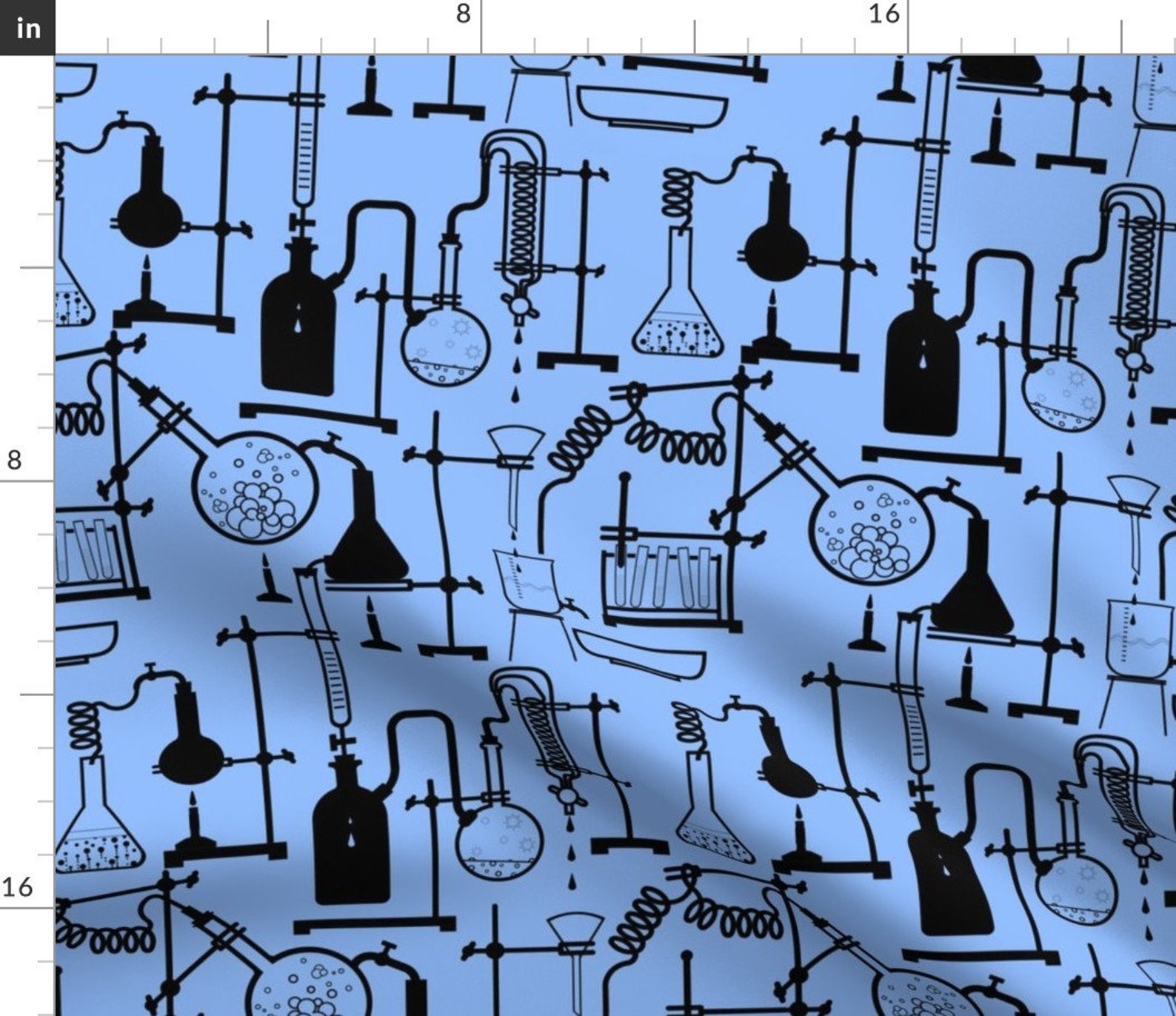 Chemistry Fabric Chemistry Tangle by Abbieuproot Chemistry Etsy