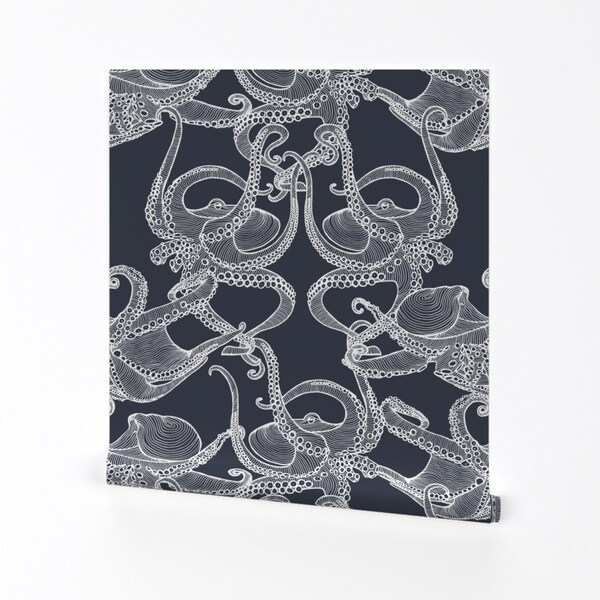 Navy Blue Octopus Etsy