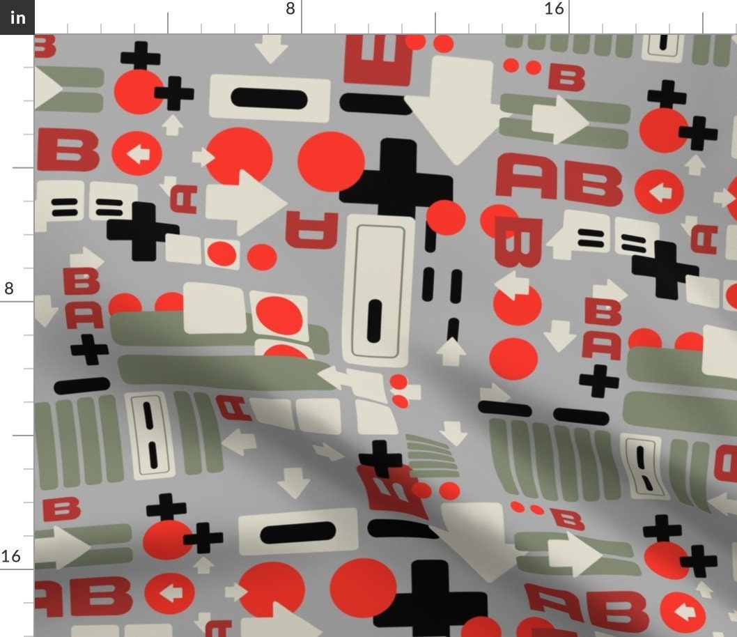 Retro Game Controller Fabric Controller Breakdown By Etsy