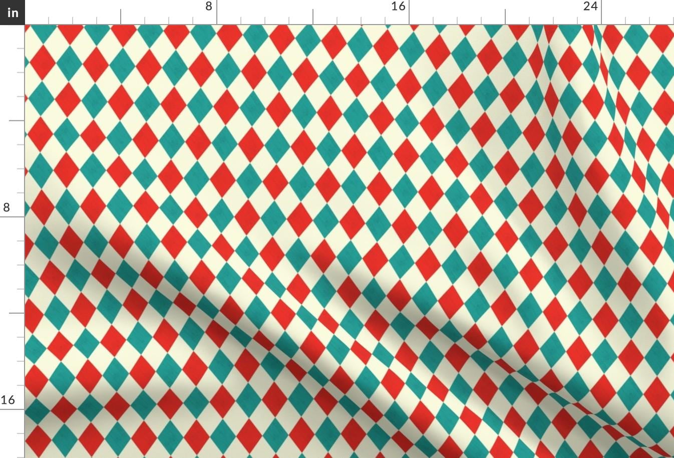 Vintage Harlequin Fabric - Harlequin- White by