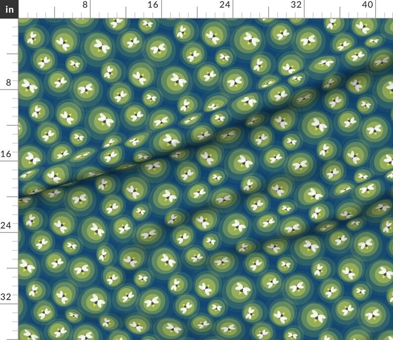 Summer Firefly Fabric Fireflies by Jillbyers Summer - Etsy