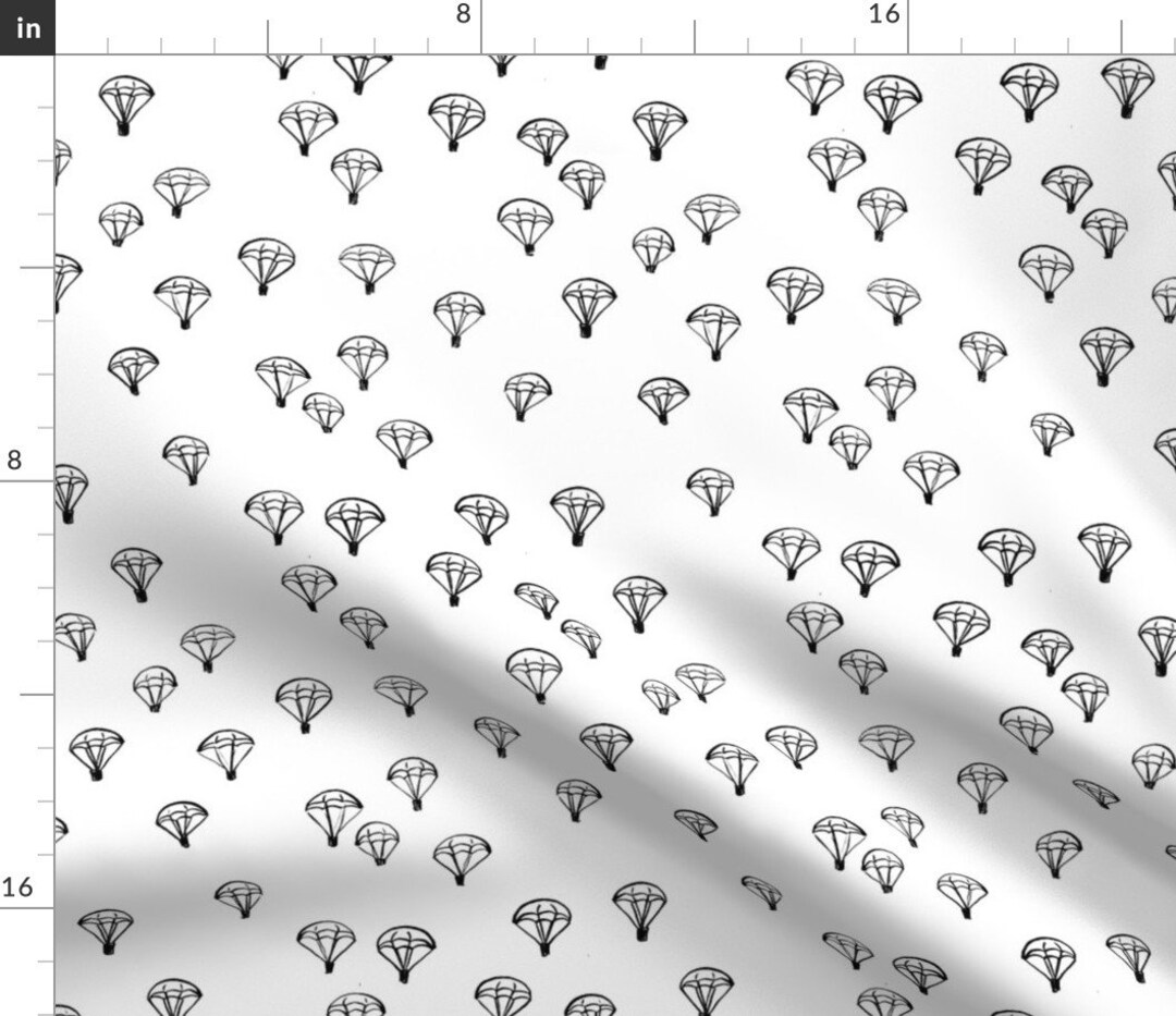 Black White Parachute Fabric Parachutes Blach/white by Etsy Ireland