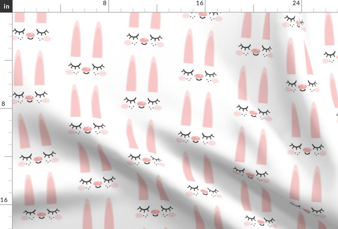 Cloth Rabbit Face Bunny Rabbit Fabric - Bunny Rabbit Face by Shortcake Studio - Bunnies ...