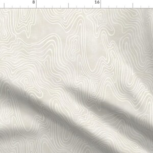 Neutral Minimal Fabric - Rustic Wave by denesannadesign - Topography Map Weathered Distressed Simple Wave Fabric by the Yard by Spoonflower