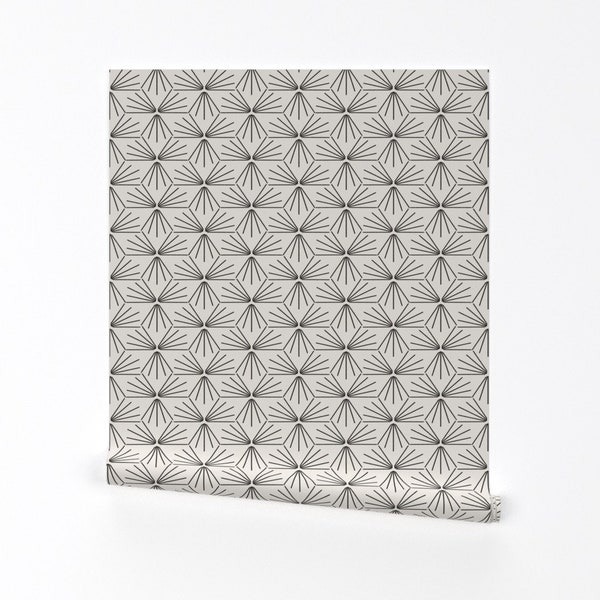 Sunburst Wallpaper - Sun Tile by holli_zollinger - Modern Farmhouse Modern Geometric  Removable Peel and Stick Wallpaper by Spoonflower