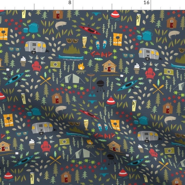Camping Fabric Etsy