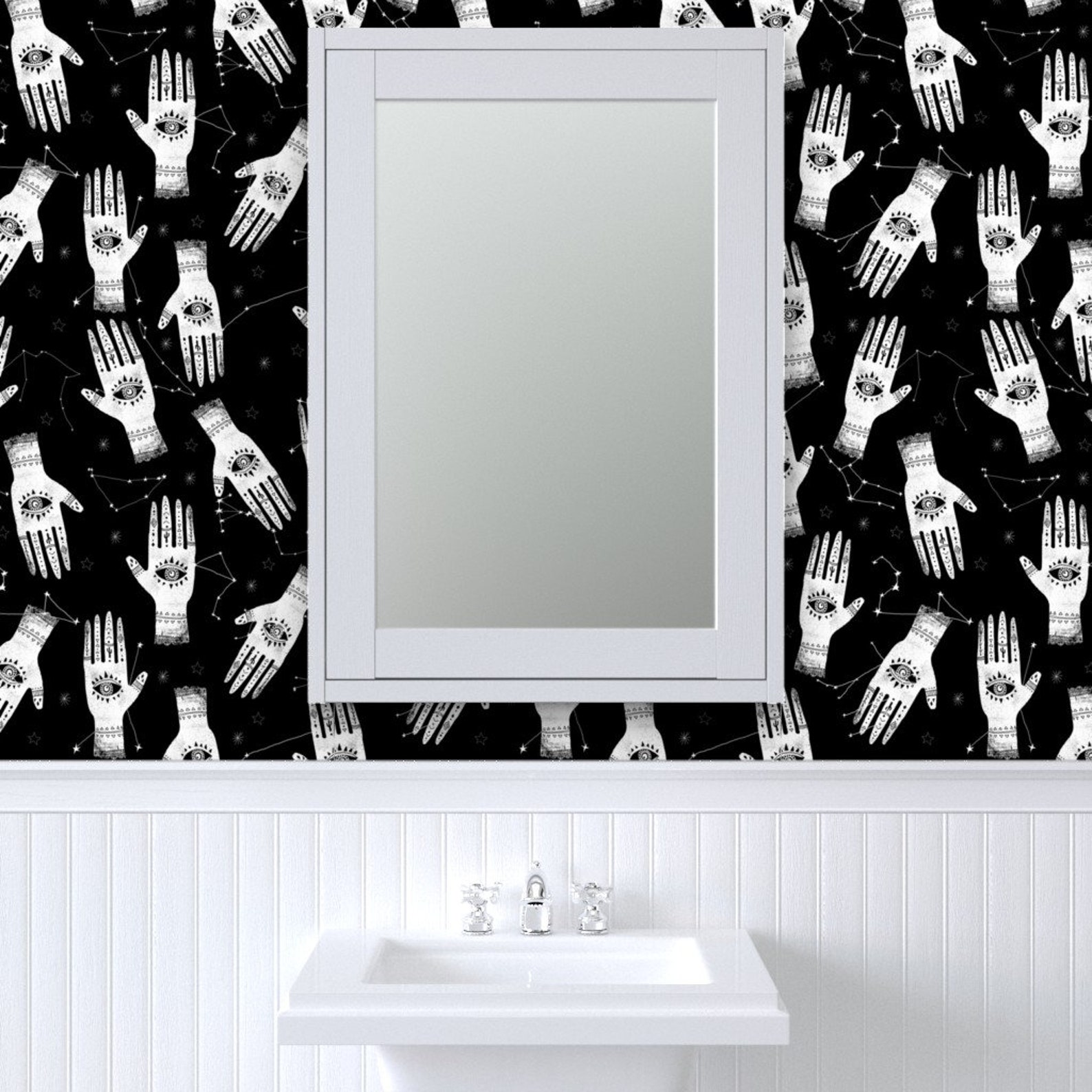 Palmistry Wallpaper Palmistry Palm Hand Mystic Black by - Etsy