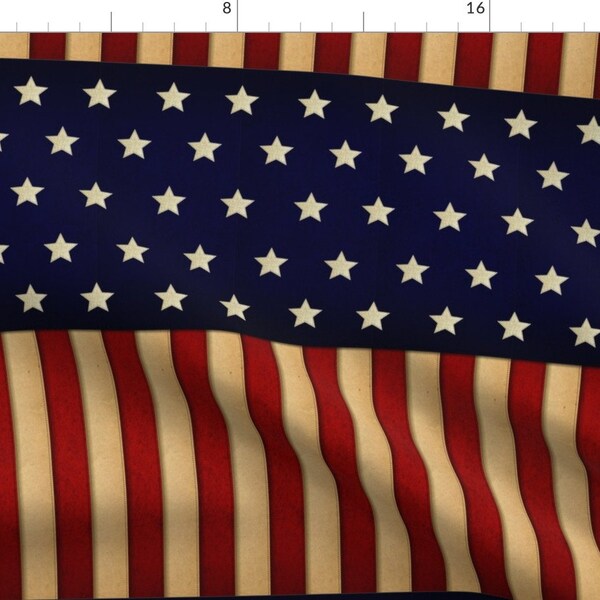 American Flag Fabric - American Glory By Jbhorsewriter7 - Americana Home Decor Cotton Fabric By The Yard With Spoonflower