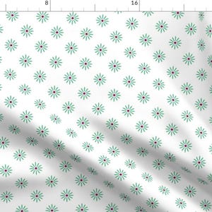 Mint Green Daisies Fabric - Tightrope Girl Small by sewnbyfairies - Halloween Cosplay Pastel  Fabric by the Yard by Spoonflower