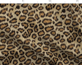 Leopard Printed Fabric - Etosha Leopard By Willowlanetextiles - Animal Printed Cotton Fabric By The Yard With Spoonflower