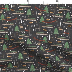 Retro Christmas Fabric - Station Wagon Christmas - Small Scale By Papercanoedesign - Holiday Cotton Fabric By The Yard With Spoonflower