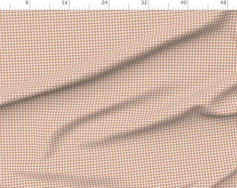 Halloween Extra Wide Sateen Fabric Farmhouse Cottagecore Whimsical Fabric By The Yard Orange And Lavender Check by anniemontgomerydesign