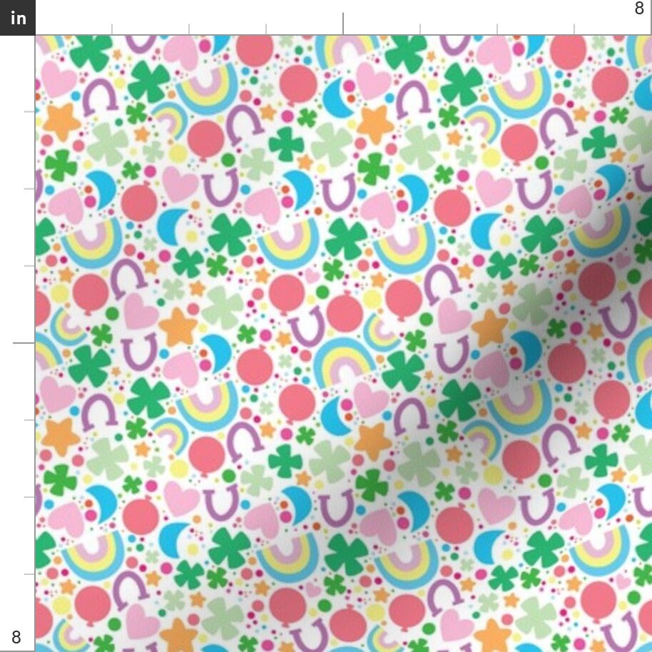 Good Luck Charms Fabric Aloha Lucky Washi Tape Size On White Etsy