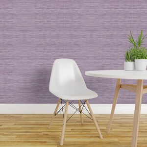 Grasscloth Wallpaper Soft Lavender by Willowlanetextiles Purple Stripe