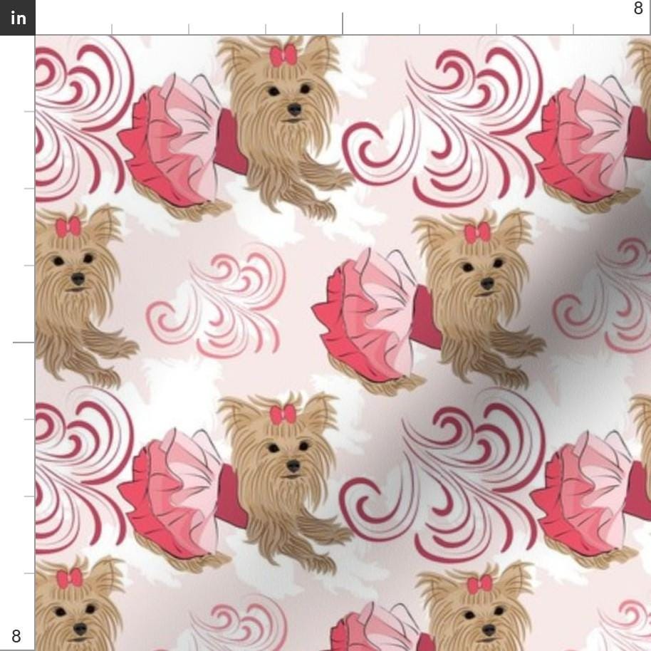 Yorkie Fabric - Yorkie - Wind Shadow by Sherry-savannah - Yorkshire ...