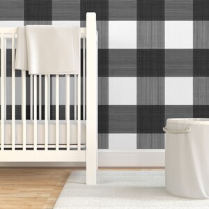 Buffalo Check Wallpaper Black 6 Buffalo Plaid by - Etsy
