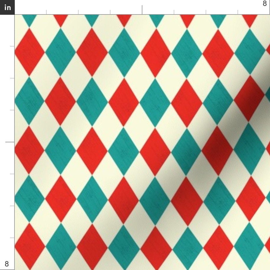 Vintage Harlequin Fabric Harlequin White By Etsy España