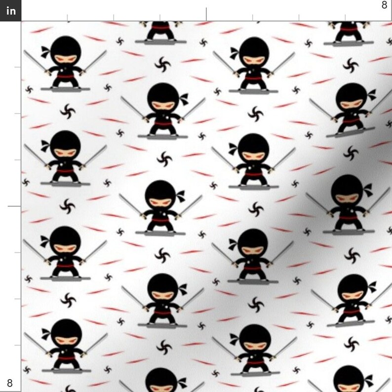 Ninja Fabric Little Ninja By Stofftoy Little Ninja Kids Etsy