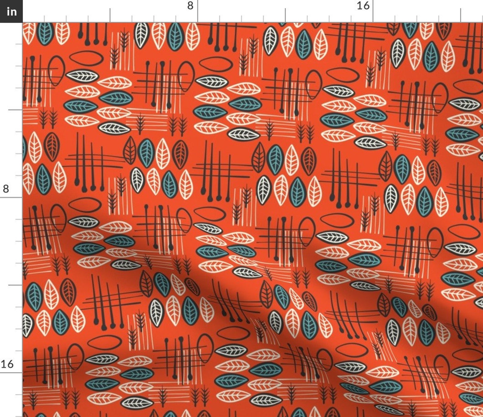 Mid Century Modern Decor Fabric Midcentury Modern Konawood Etsy