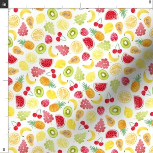 Summer Fruits Small Scale Pattern Fabric - Tutti Frutti Ditsy Summer By Cat Hayward - Summer Cotton Fabric By The Yard With Spoonflower Bild 3
