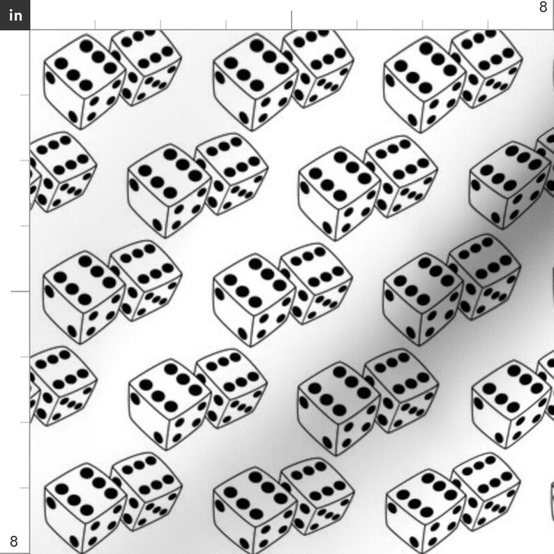 Dice Fabric Dice by Lilcubby Dice Die Double Sixes Roll Etsy UK