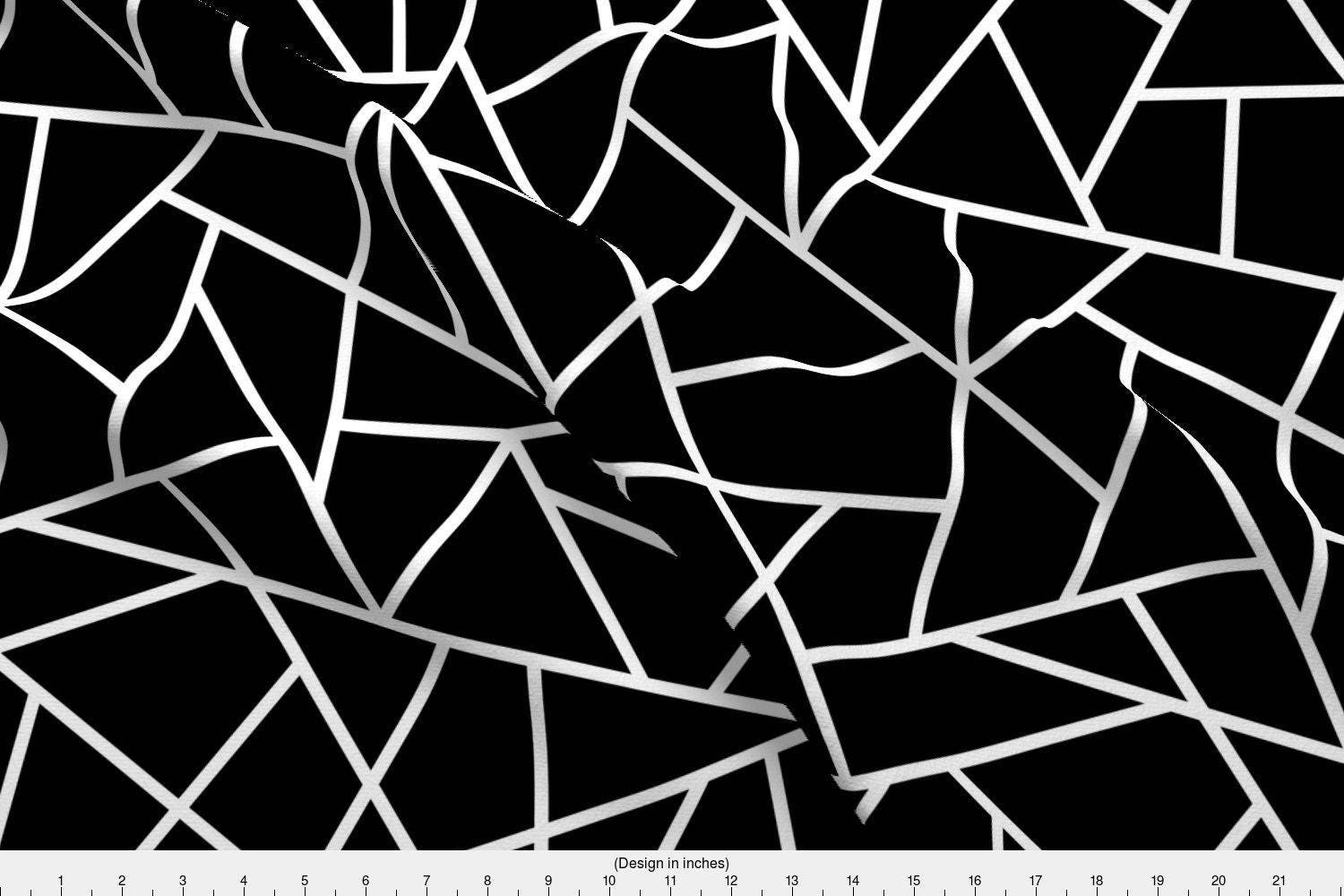 Black White Geometric Fabric Abstract Geometric White On | Etsy