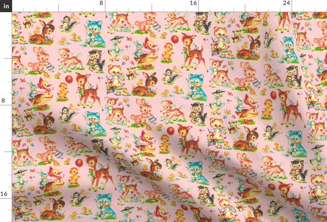 【1950s-1960s USA vintage】ベビーキルト ラグ アニマル 1950s-1960s USA vintage】ベビーキルト ラグ アニマル