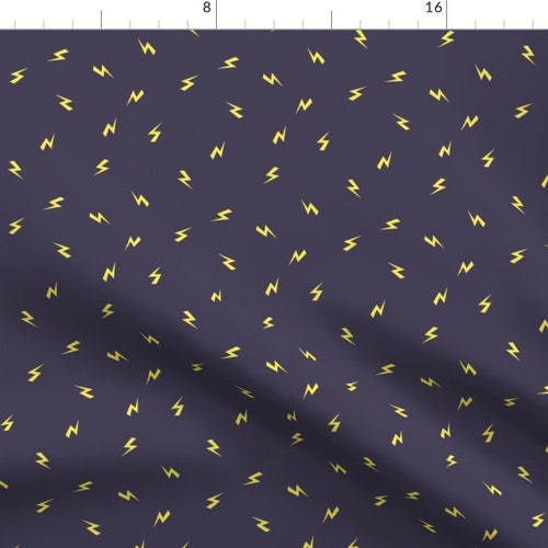 Lightning Bolt Fabric Super Racoon Thunder by Ewa Brzozowska Etsy