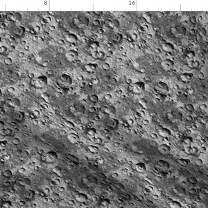 Moon Fabric - Endless Moon By Thinlinetextiles - Moon Crater Space Lunar Astronomy Gray Cotton Fabric By The Yard With Spoonflower