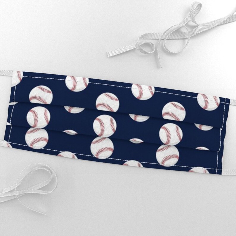 Baseball Fabric Baseballs Dark Blue by Littlearrowdesign Etsy