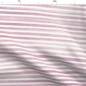 Watercolor Purple Stripe Fabric - Lavender Watercolor Stripes By Hipkiddesigns - Purple Stripe Cotton Fabric By The Yard With Spoonflower