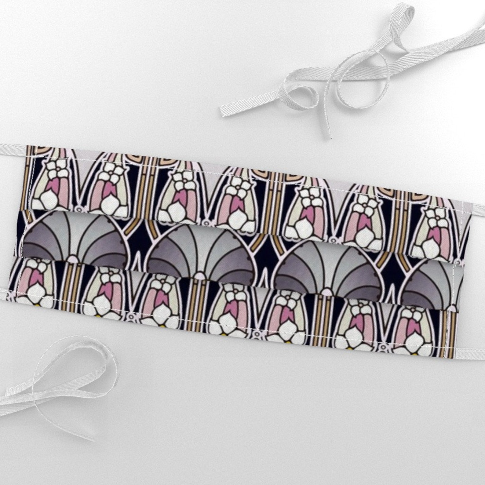 Art Nouveau Fabric by the Yard Art Deco Abstract Pearl Etsy