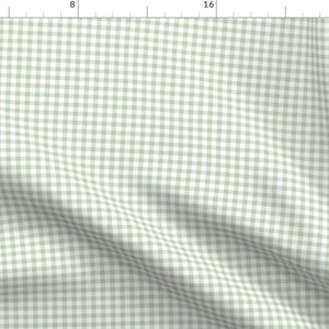 Country Gingham Fabric - Small Sage Gingham by feeling_artsy - Plaid Sage Green Buffalo Plaid Nursery Fabric by the Yard by Spoonflower