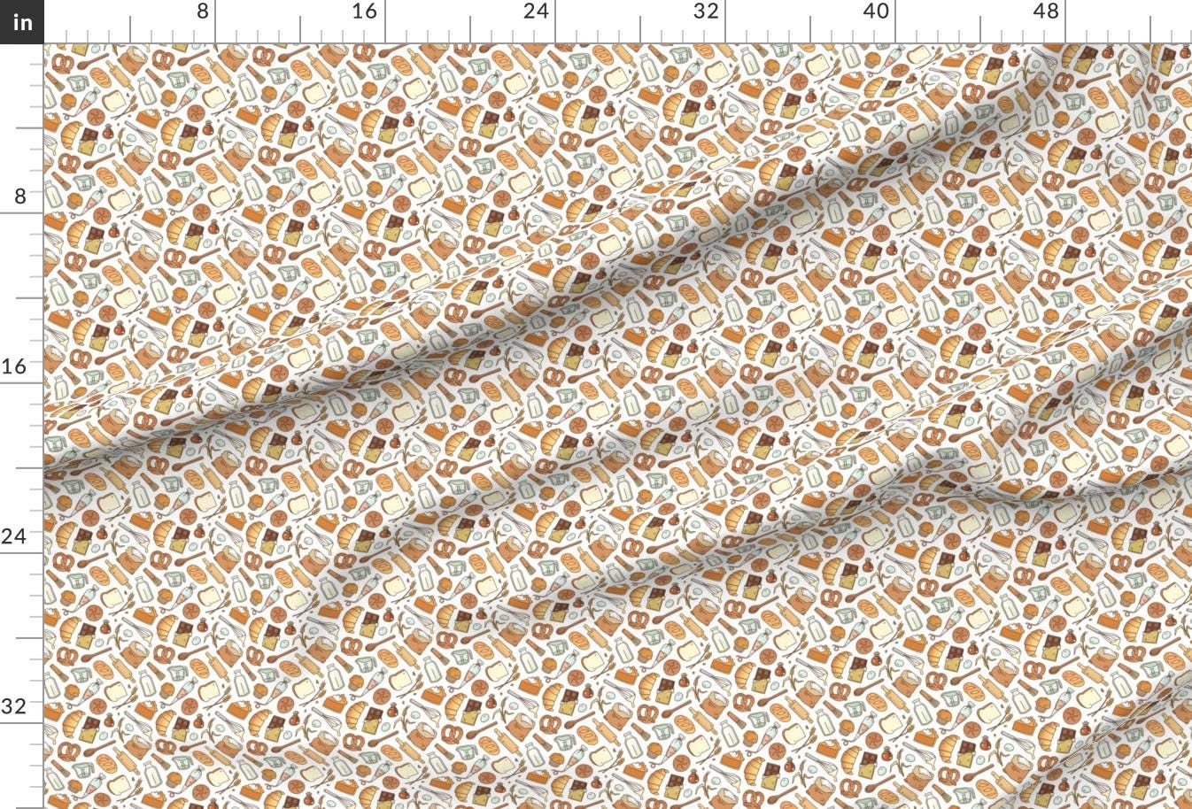 Local Bakery Fabric - Bakery Essentials Pattern, Small Scale by ...