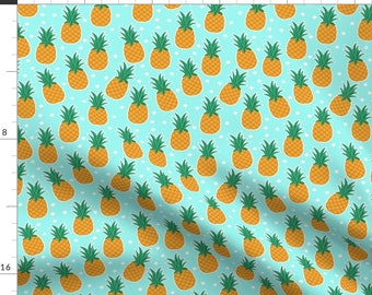 Pineapple Confetti Fabric - Pineapple Confetti By Tictactogs - Summer Pineapple Party Cotton Fabric By The Yard With Spoonflower