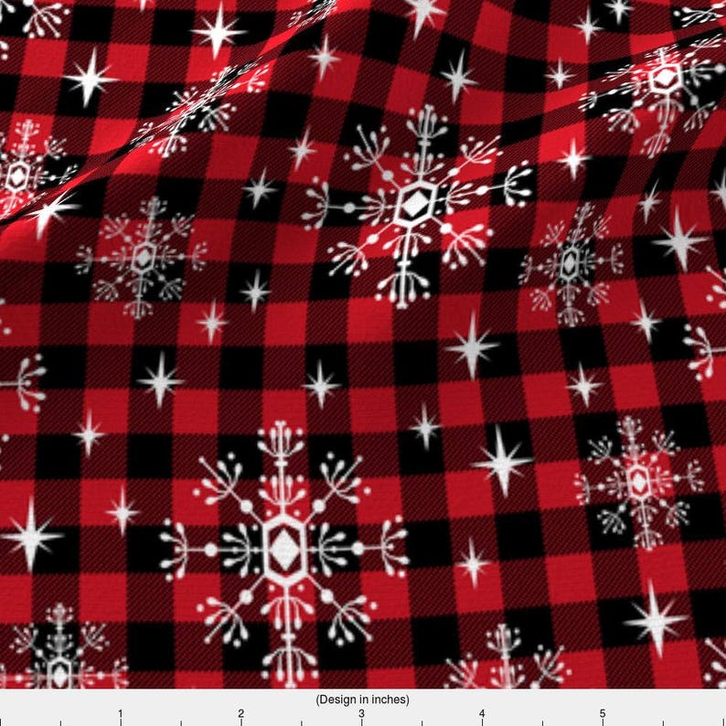 red and black buffalo plaid fabric